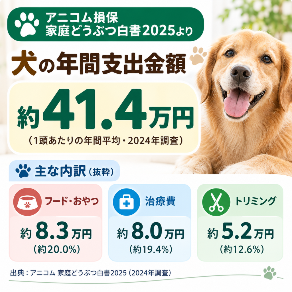 犬の年間支出額約41万円